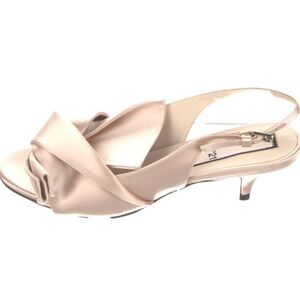 No 21 Elegant Satin Slingback Heels with bow
